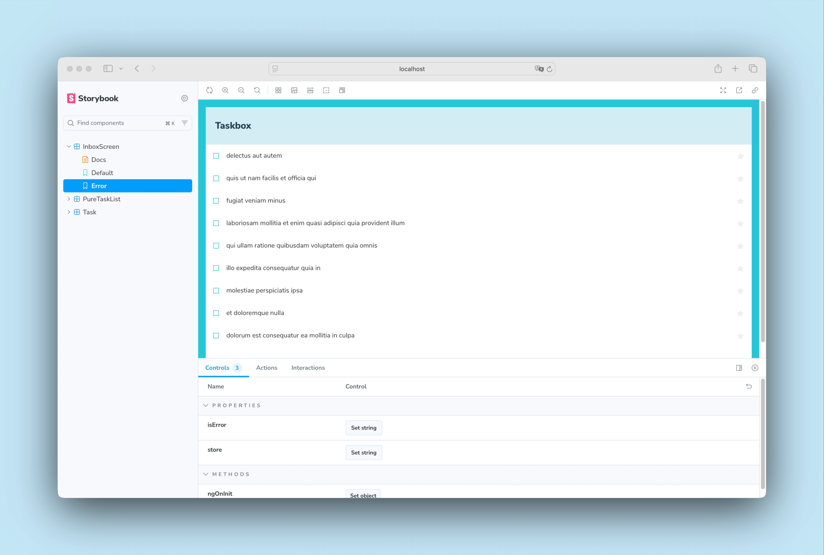 Broken inbox screen state